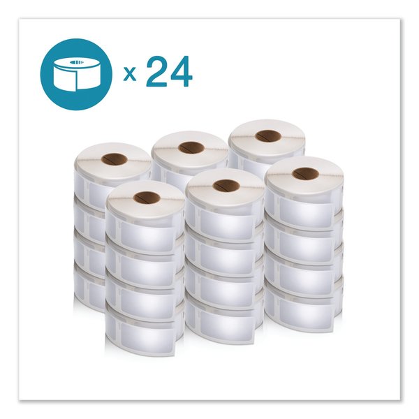 Dymo LW Multipurpose Labels, 1" x 2.13", White, 500/Roll, PK24, 24PK 2050830